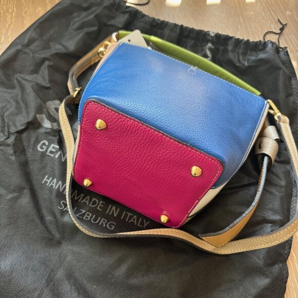Small Leather Bag with Multicolored - Picture 2 of 10